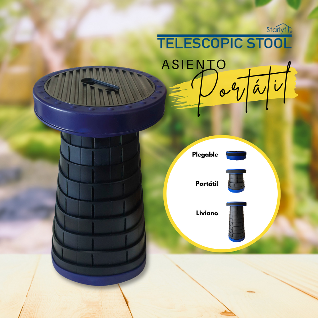 Taburete portátil plegable