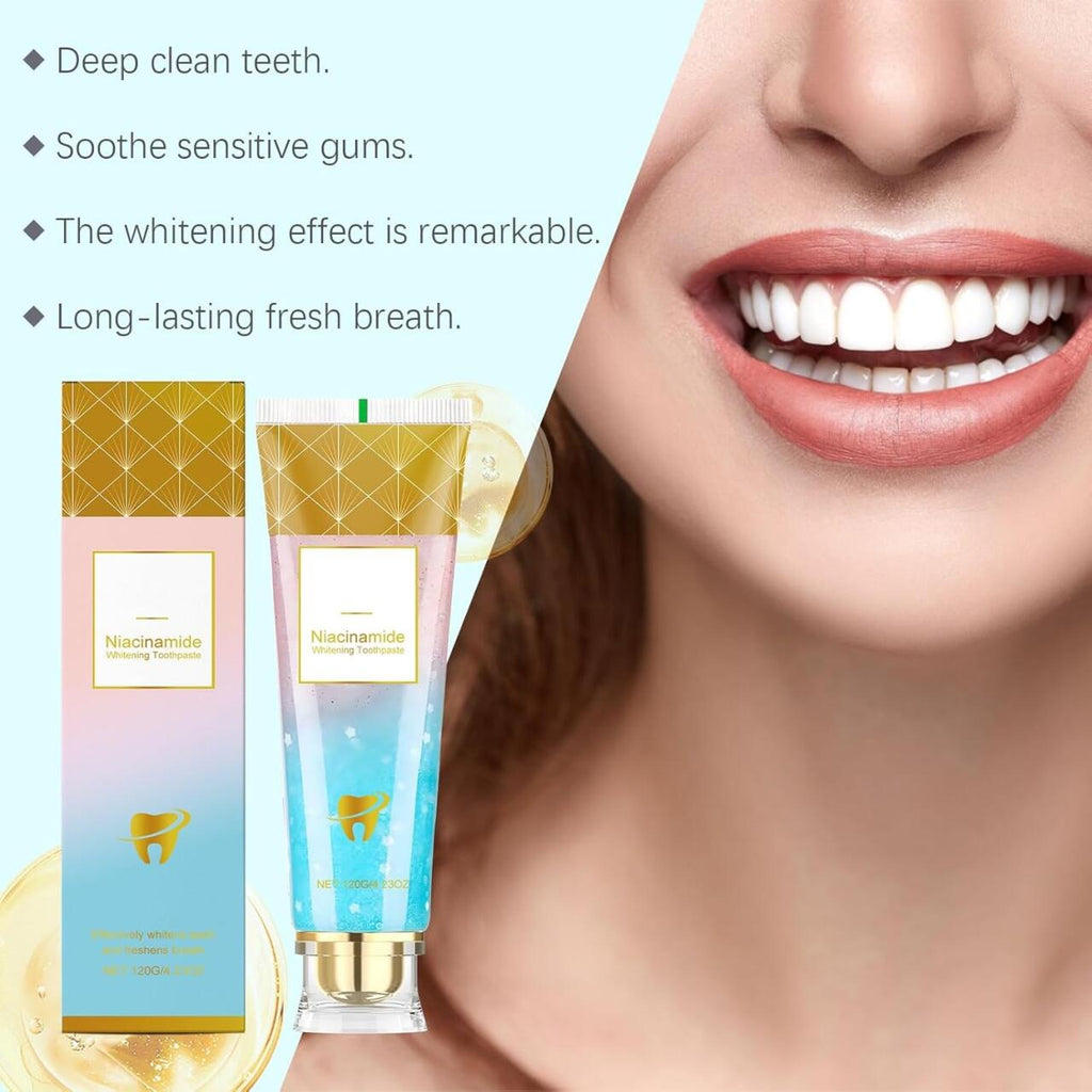 Pasta Dental Blanqueadora con Niacinamida 120G – Sonrisa Más Brillante y Cuidado Diario