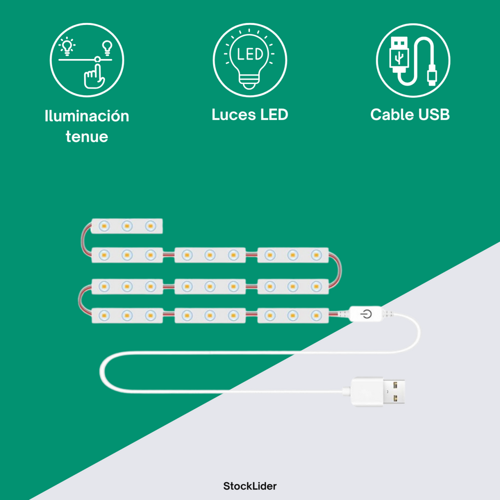 Tira de luces LED para espejo