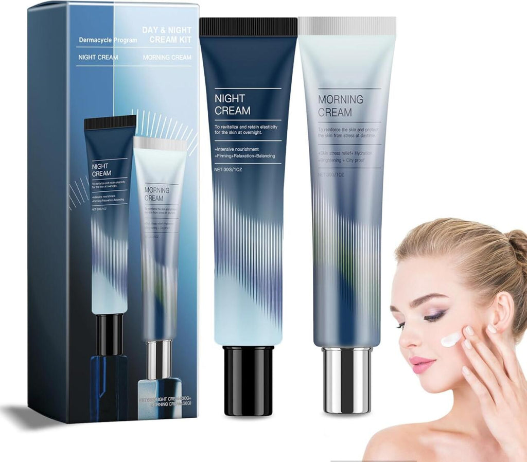Kit Crema Hidratante de Día y Noche con Extracto de Centella Asiática