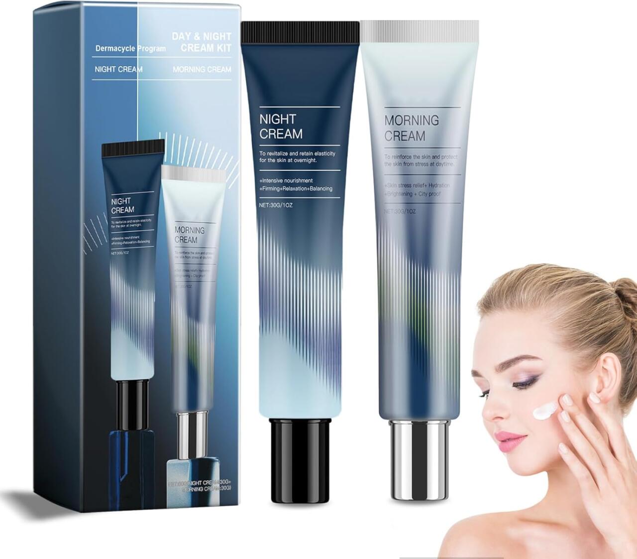 Kit Crema Hidratante de Día y Noche con Extracto de Centella Asiática