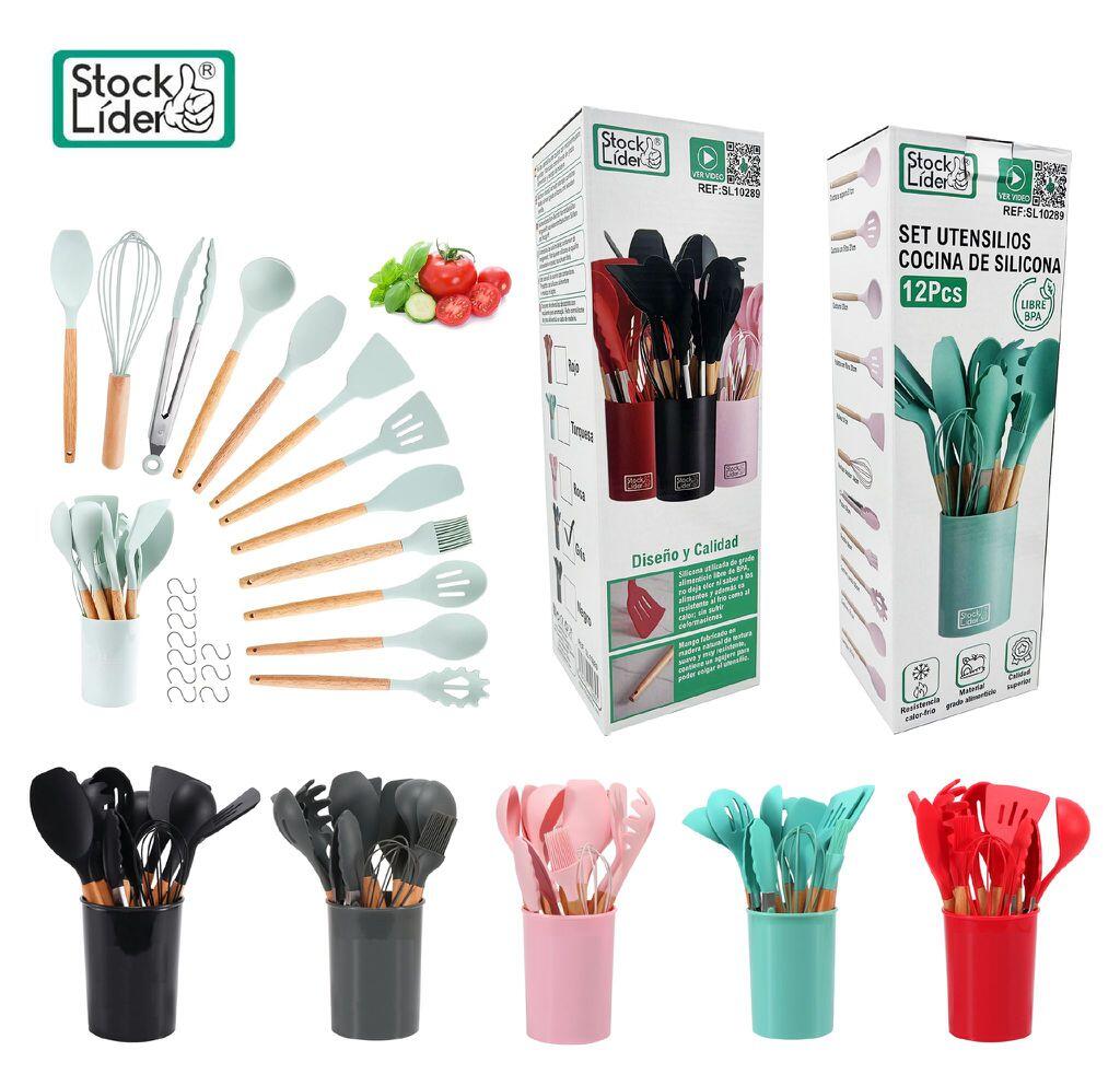 Set utensilios cocina de silicona 12PCS