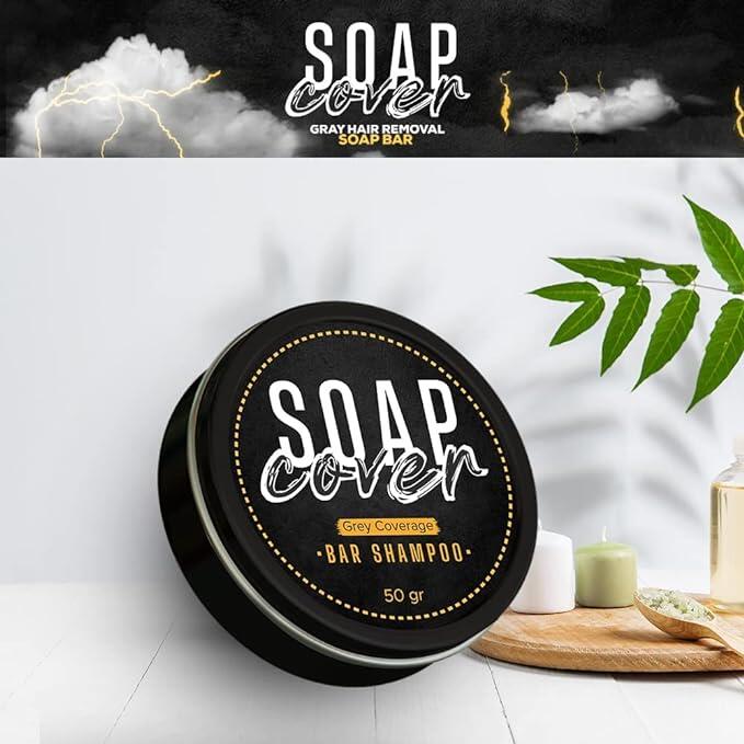 Jabón Comprimido para Cubrir el Cabello | Elimina Canas en Cabello, Barba y Cejas