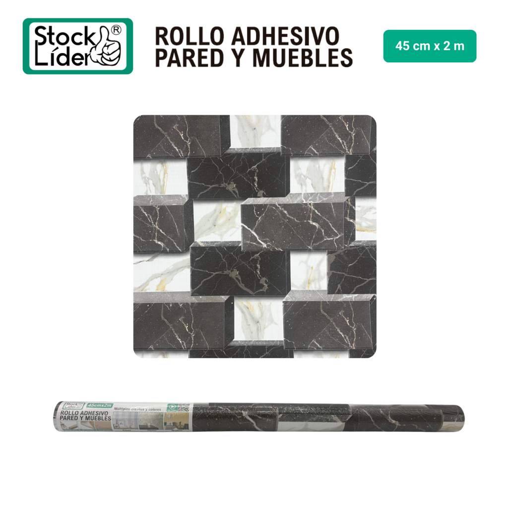 Rollo adhesivo pared y muebles 45cm x 2m