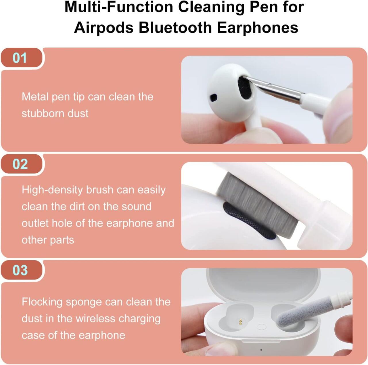 Cepillo Limpieza Teclado Auricular 5 en 1