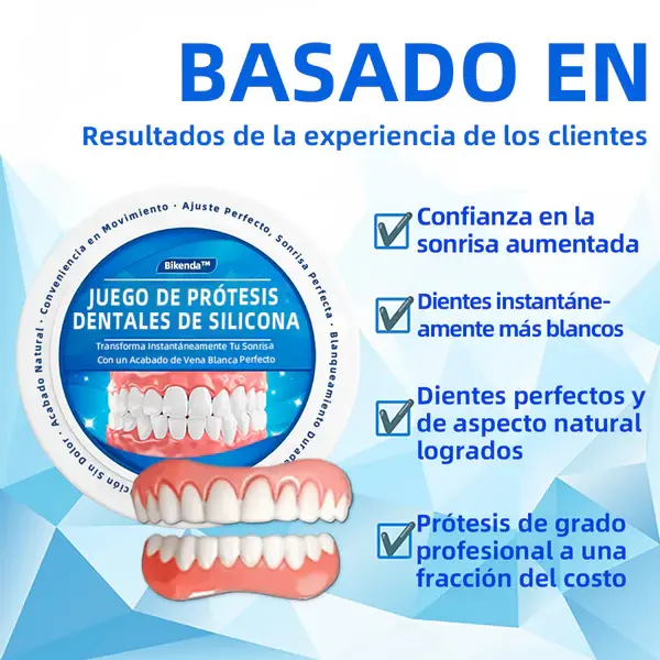 Prótesis Dental de Silicona - Sonrisa Instantánea y Cómoda