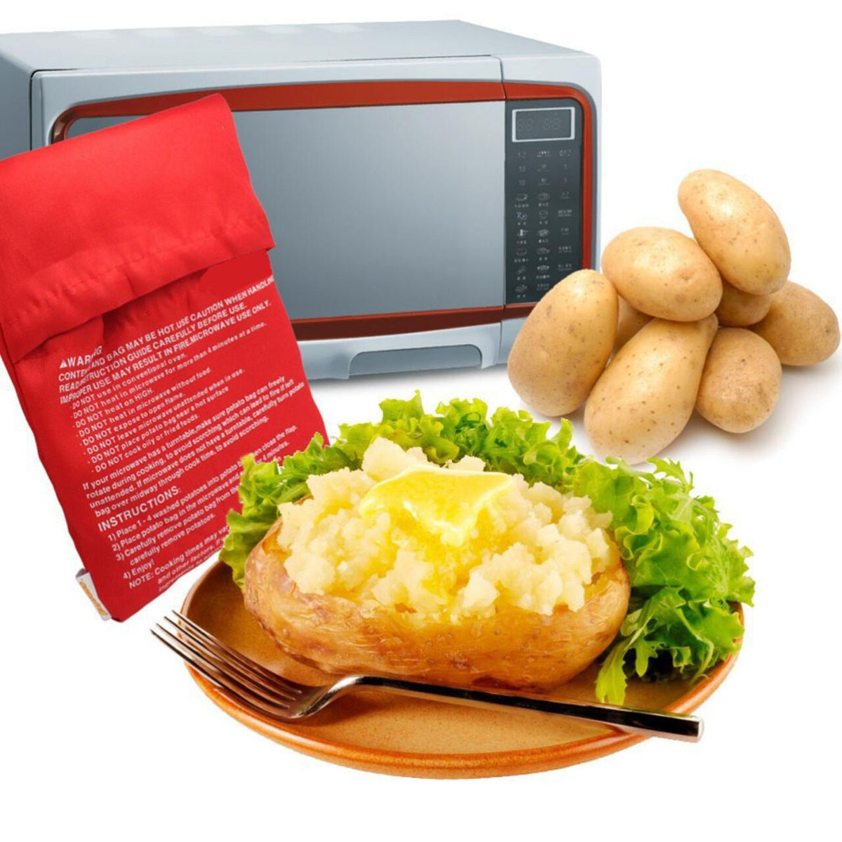 Pack 2 Bolsas Para Asar Patatas En Microondas
