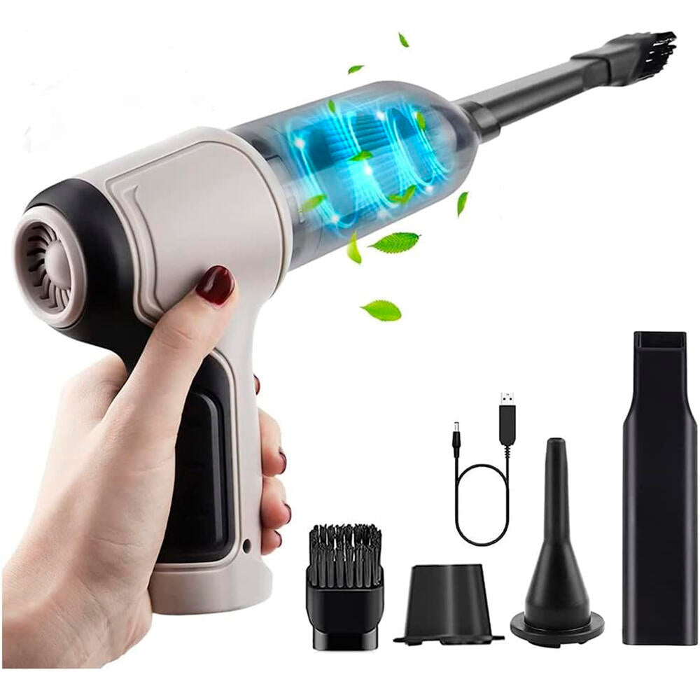 Aspirador de Mano Inalámbrico 4 en 1 con Soplador y Compresor, USB, para Hogar y Coche