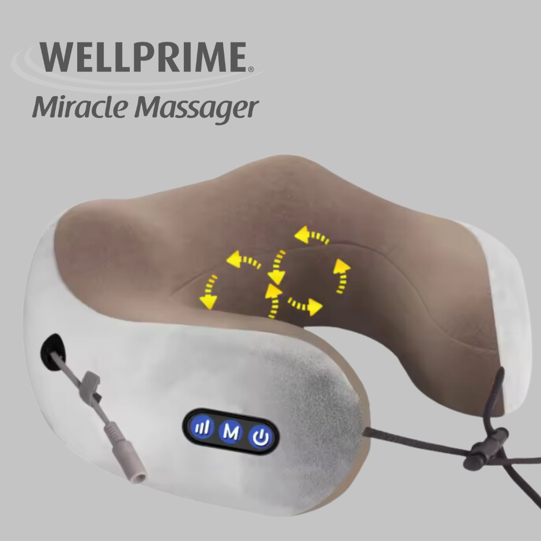 Masajeador Portátil e Inalámbrico para Cuello y Espalda con Efecto Calor