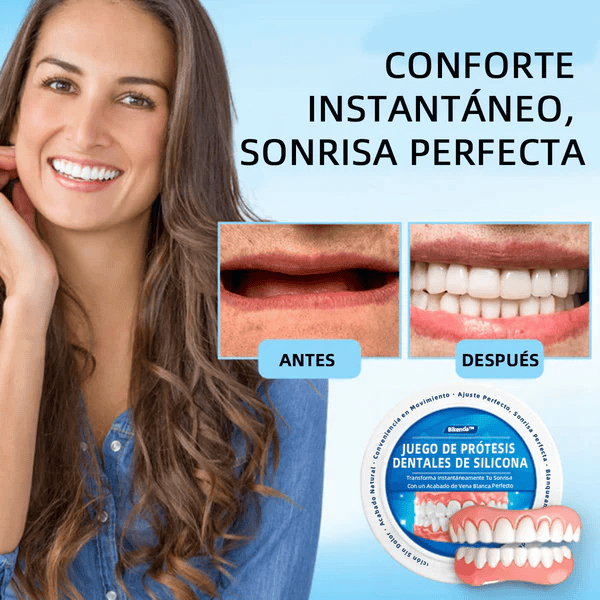 Prótesis Dental de Silicona - Sonrisa Instantánea y Cómoda