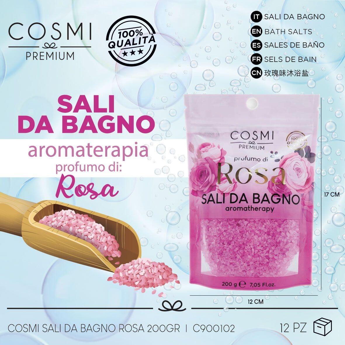 Sal de Baño Aromatherapy Rosa 200g – Belleza, Relajación y Aroma Floral para el Alma