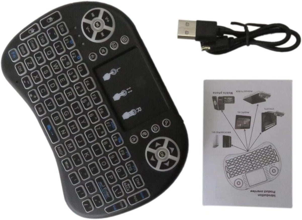 Teclado Inalámbrico con Panel Táctil Retroiluminado. Android/tv/pc