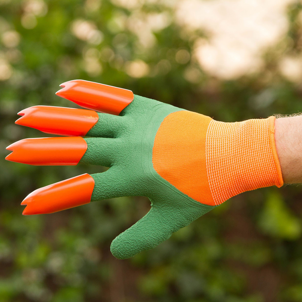 Guantes de jardinería a prueba de agua con garras para cavar, plantar y rastrillar