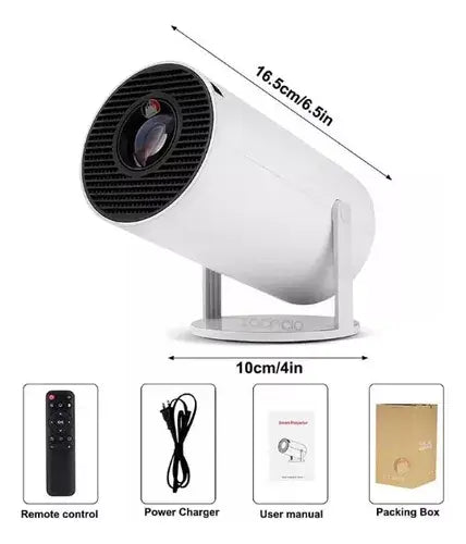 Proyector Android 12 – Cine en casa con inteligencia y estilo