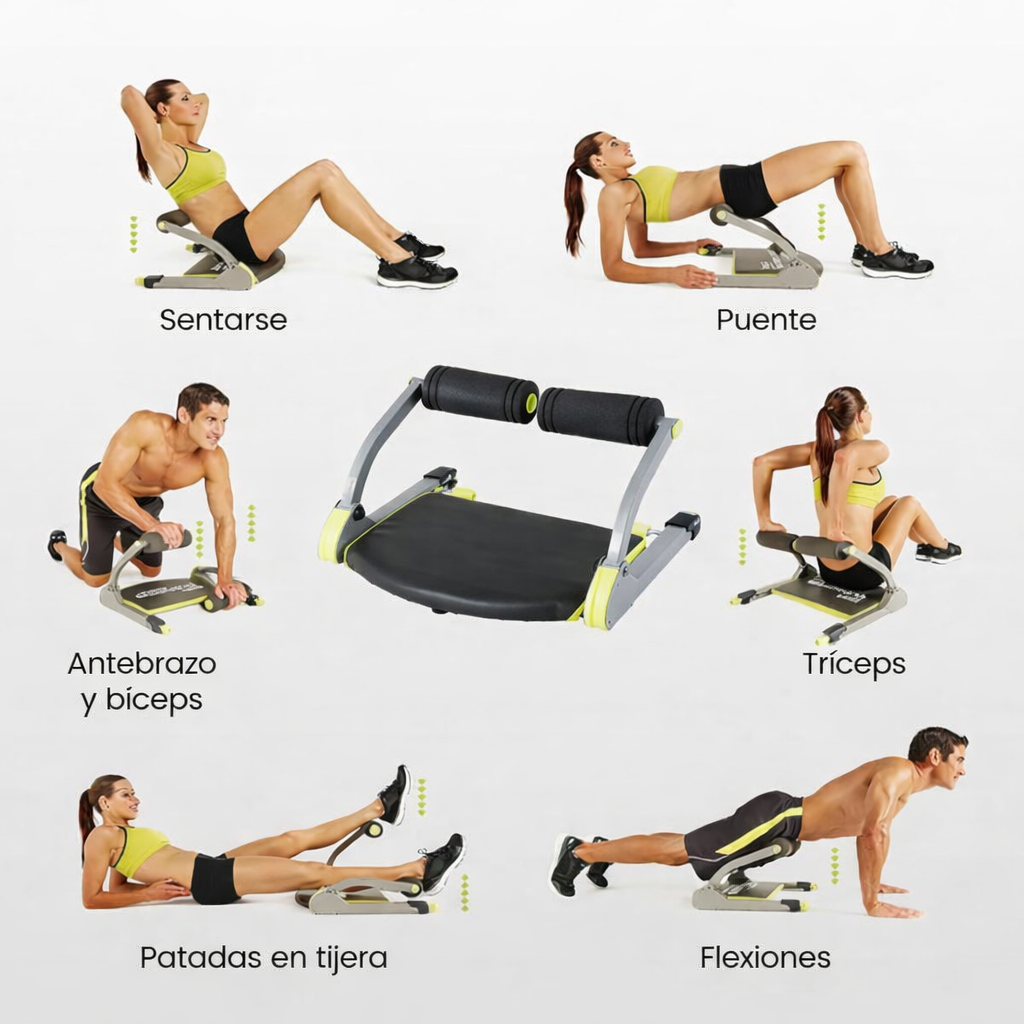 Máquina de Abdominales Multifuncional con Resistencia Ajustable - Multicore Fitness