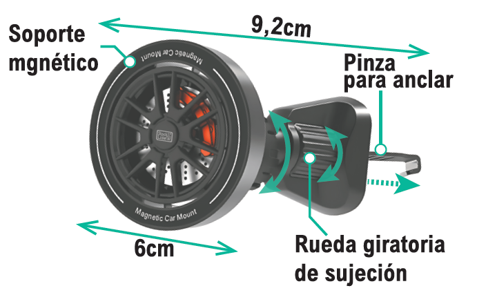 Soporte móvil magnético