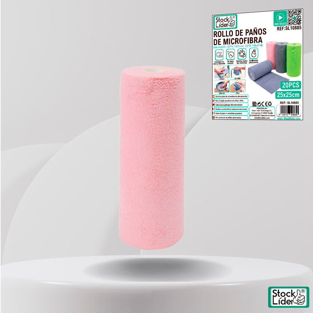Rollo de paños de microfibra