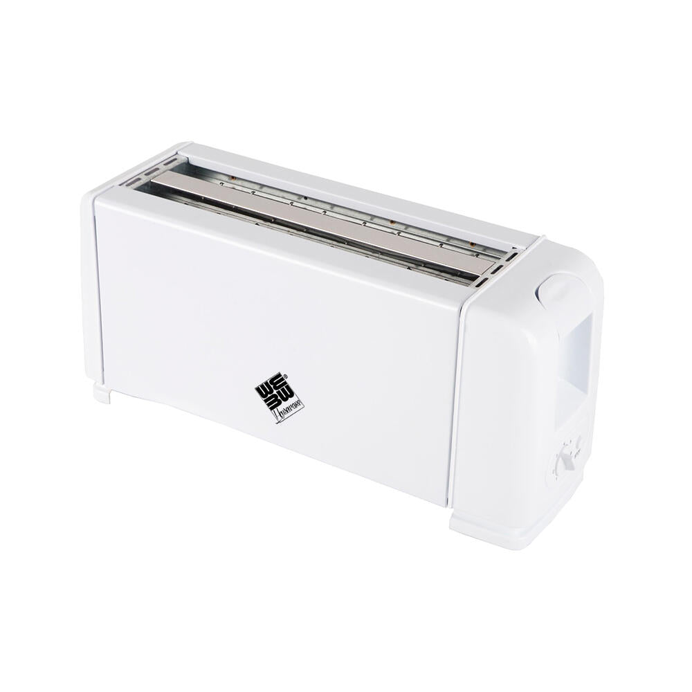 Tostador eléctrico 4 rebanadas 6 nivele de tostado, 1200W cuerpo de acero inoxidable Blanco