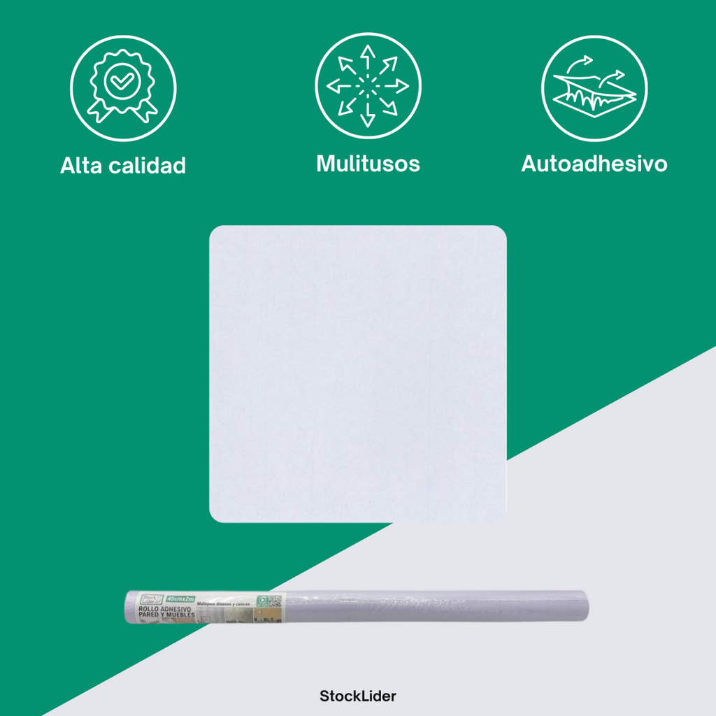 Rollo adhesivo pared y muebles 45cm x 2m