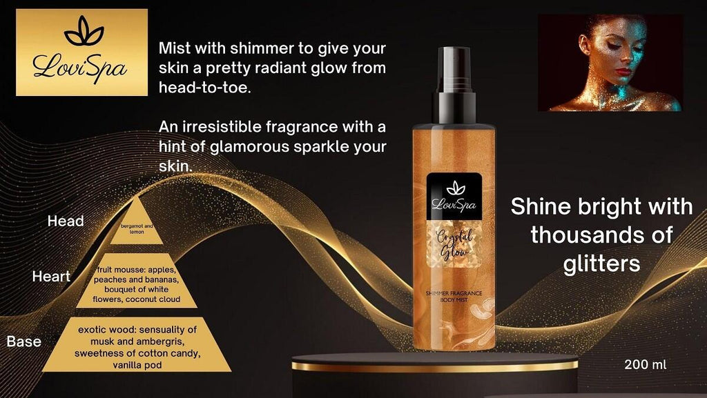 Body Mist Premium Crystal Glow 200ml.
