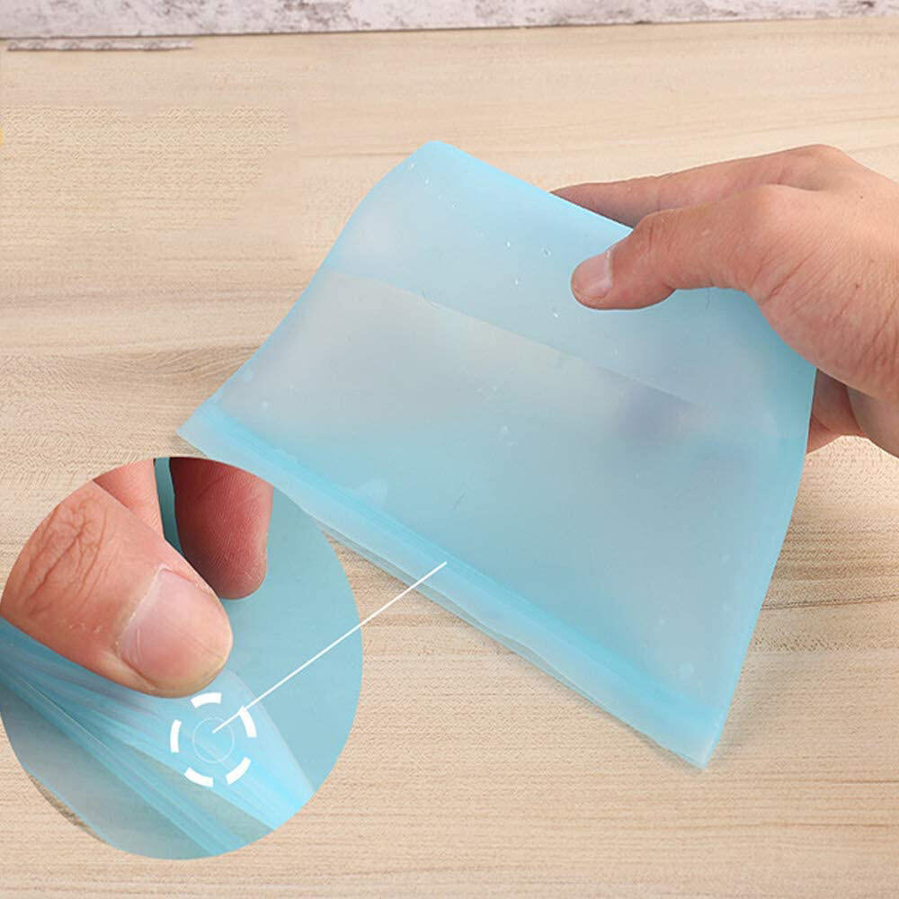 Set 8 Bolsas de Silicona para Conservar Alimentos Reutilizables