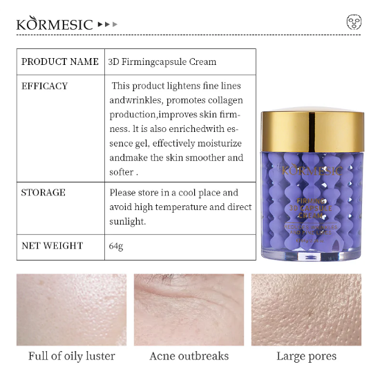 Crema Facial Reafirmante Cápsula 3D (64gr) – Lifting Instantáneo y Nutrición Profunda