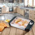 Tostador Plano 600W Con Regulador Negro