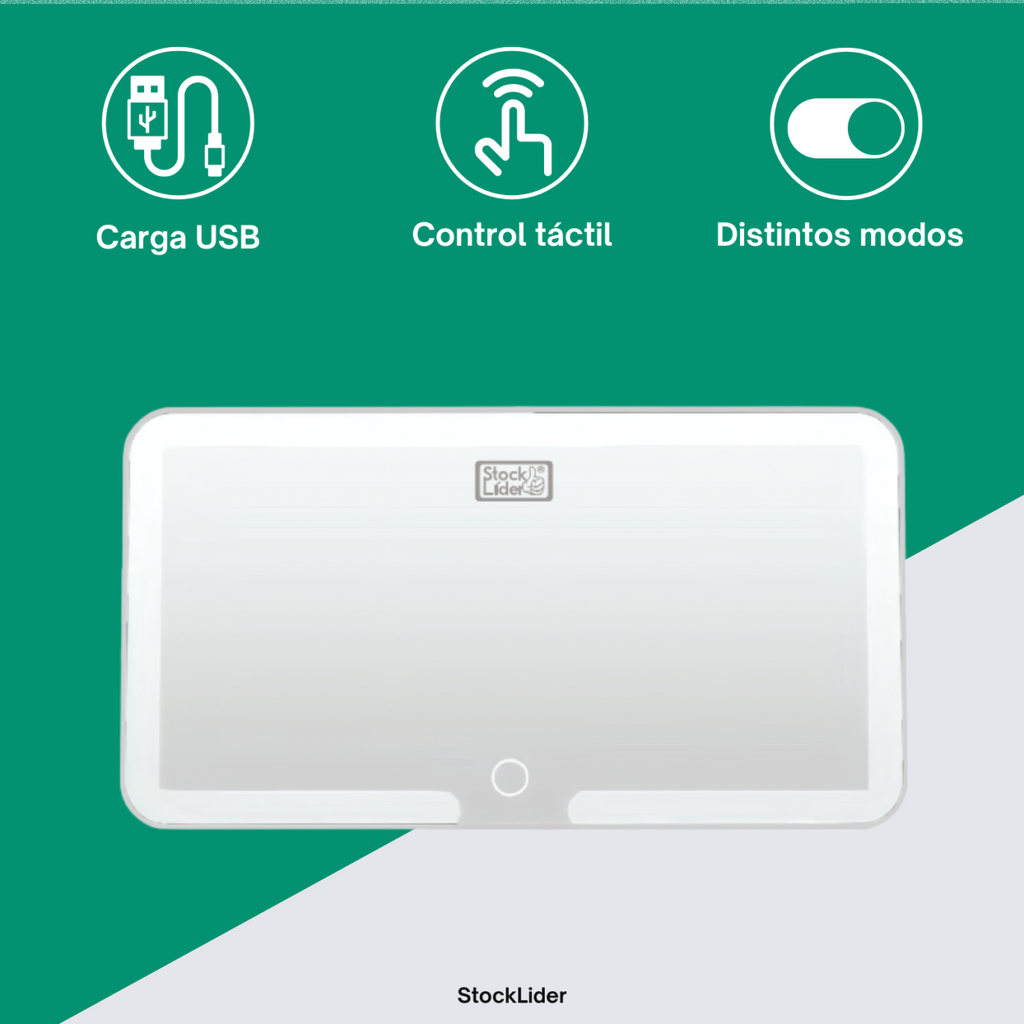 Espejo led recargable